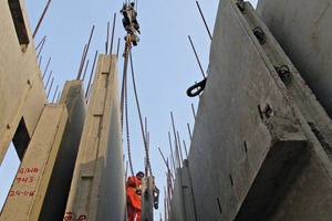  Wirtschaftliches Bauen dank schneller Montage der Betonfertigteile 