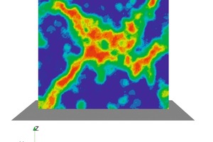  Fig. 4 Mesoscale model of a sand-lime block – uniaxial compression test: damage (final state). 