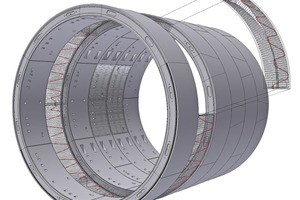  Darstellung eines ­Tunnels mit energetisch aktivierbaren Tübbings 