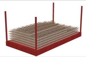  Fig. 3 and b  Integrated modules for transport planning and palletization complete the functions of the program and thus the software is a comprehensive planning tool for the overall production process in precast concrete plants.Abb. 3a und b Integrierte Module zur Transportplanung und Palettierung runden den Funktionsumfang ab und machen die Software zu einem vollwertigen Planungstool für den gesamten Produktionsprozess im Betonfertigteilwerk 