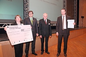  Fig. 4 At the beginning of the year, the Qaver was awarded with the innovation prize 2011 at the BetonTage in Ulm. 