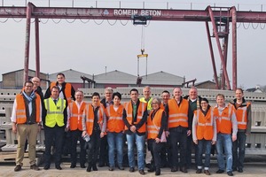  The group of visitors with their hosts at Romein Beton 