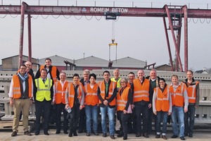  The group of visitors with their hosts at Romein Beton 