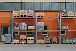  Order as a basic principle: So that large orders can be processed rapidly and reliably, embedded parts and Isokorb elements from Schöck are stored neatly arranged 