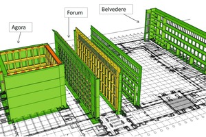  Overview of architectural concrete works in the Humboldt Forum project 