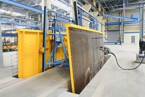  The vertical welding manipulator used to produce reinforcement cages 