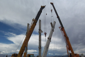  Erection of the precast concrete beams  