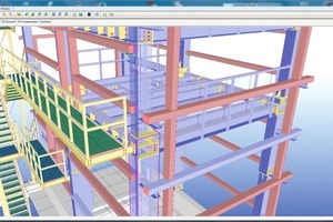  In combination with Strakon, the new Stahlbau 3D module enables an ­integrated reinforced concrete and steel ­design approach 