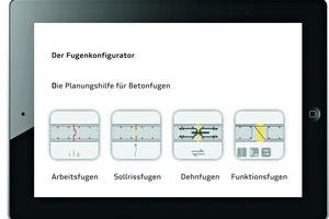  The Joint Configurator is an online planning aid with solutions for the ­design of construction joints and component joints in concrete 