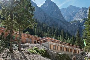  Its slope situation protects the new hut perfectly against avalanches  