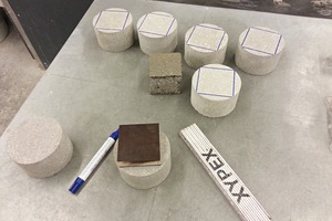  Abrasion resistance test according to DIN 52108 using the so-called Boehme disc; preparation of the specimens  