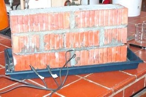  Fig. 10 Brick wall with applied photo-optical moisture sensor 