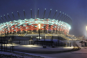  Das neue Nationalstadion in der polnischen Hauptstadt Warschau 