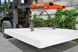  Casting molds are also available for slabs made from recycled concrete 