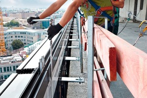  Fig. 3 The new anchor channel system HAC of Hilti reliably ­fastens, e.g., curtain walling systems.  