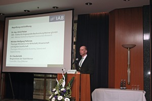  Wolfgang Tiefensee, Minister for Economy, Science, and Digital ­Society of Thuringia, was one of the keynote speakers at this year’s IAB Science Days 