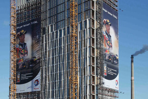  The new headquarters of French oil corporation Total is being constructed behind Berlin Main Station 