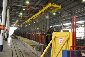  The molds for casting the U-shaped girders 