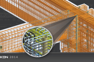  3D-Bewehrung mit der Software Strakon erstellt  