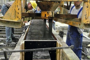  5Production of a test specimen by filling the mold on one side 