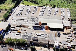  <div class="bildtext_en">Aerial photograph of the M3SP precast plant in Cotia prior to commissioning of the new Vollert production line</div> 