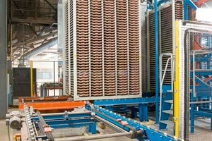  Abb. 5 Automatisches Handlingsystem für feuchte und gehärtete Dachsteine. 