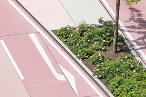  Der Rosenplatz in Osnabrück ist das     neue Praxisbeispiel der Publikations­reihe     „­Colored Concrete Works“ von Lanxess 