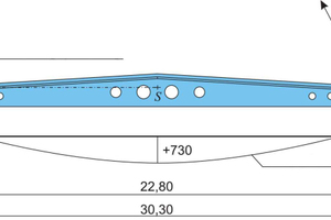  8Structural system and lifting point for lifting the girder (taken from [4]) 