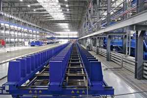  The stationary production line in addition includes a column formwork unit, ... 