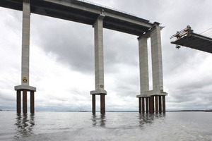  Die Brücke Manaus – Iranduba wird von insgesamt 72 Stützpfeilern getragen 