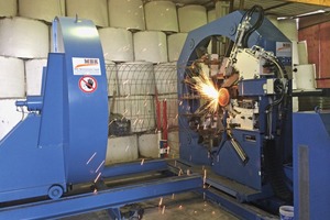  The BSM 190-R MBK wire cage welding machine in full swing; the unit was commissioned in April 2013  