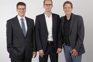  (v. l. n. r.) Dr.-Ing. Martin Siffling, Dipl.-Ing. (FH) Stefan Maly MSc und Dr.-Ing. Holger Heidkamp  