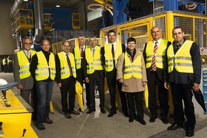  Fig. 1 Dr. Heinz Geenen (1st from left) and Paulhorst Kann of Kann GmbH &amp; Co. KG at the plant opening. 