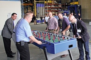  The visitors of the anniversary celebration could even „do sports“ playing table soccer  