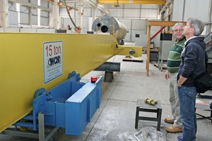  BFT Advertisement Manager, Jens Maurus, visiting the production of a 15-ton indoor crane 