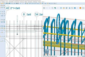  As the reinforcement viewer is constantly open, the user is able to control the 3D reinforcement input permanently 