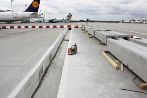 Preparatory works on an airport taxiway X 
