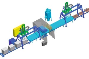  Fig. 1 Conventional process: a strand is set up before embossing. 