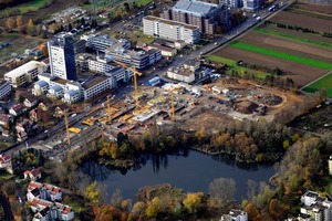  Fig. 1 The new residential quarter „Seepark am Probstsee“ is being built about 1 km away from the center of Möhringen, an urban district of Stuttgart/Germany.  Abb. 1 Etwa 1 km vom Zentrum des Stuttgarter Stadtbezirks Möhringen entfernt entsteht das neue Wohnquartier Seepark am Probstsee. 