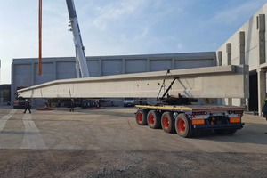  This precast roof girder has an impressive length of 44 m and weighs 71 t 