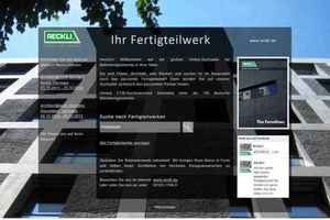  Homepage der neuen Reckli-Webseite für die Fertigteilwerksuche 