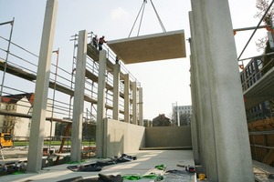  Fig. 1 Erection of the delivered precast elements. 