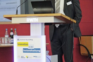  Prof. Dr.-Ing. Michael Raupach hielt die Key-Note-Speech über „die neue Instandhaltungsrichtlinie des DAfStb und das, was die Anwender erwartet  