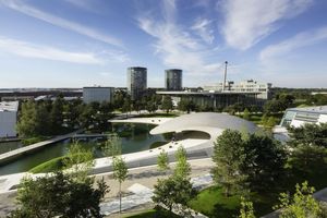  → 1 Oblique aerial photograph of the Porsche Pavilion 