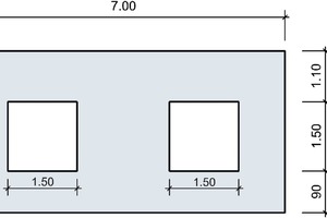  5Drawing of the reinforced concrete sandwich wall used in the worked example 