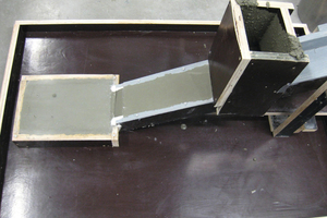  2Experimental setup for the filling process in the laboratory (plan view) 