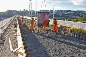  1 A new track bed is being cast  