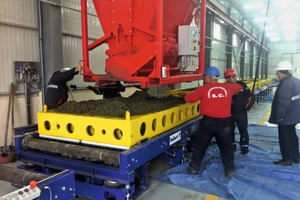  In parallel to planning the track system, ­Vollert has designed a concrete sleeper plant for the manu­facture of made-to‑measure concrete sleepers for the ­metro line 