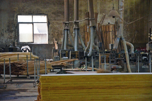  Production of bamboo flooring in China  