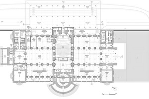  Ground floor plan, scale 1:1,000 